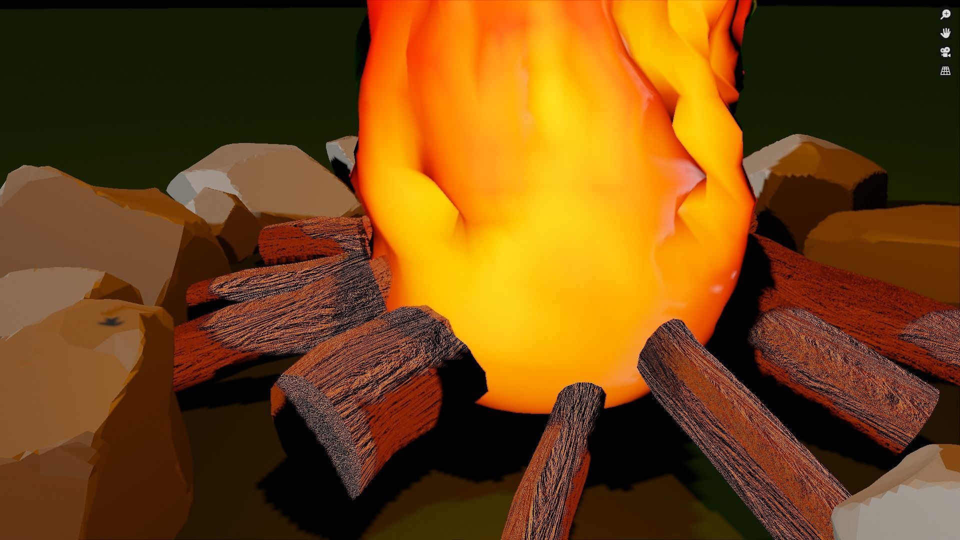 Campfire 3D model_6