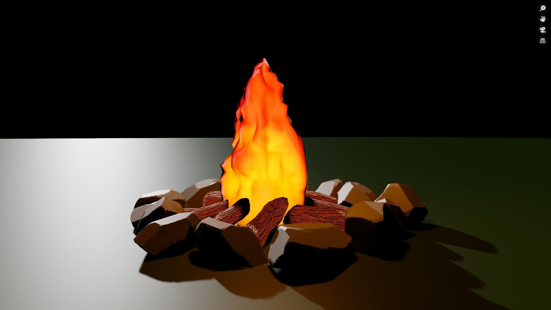 Campfire 3D model_8