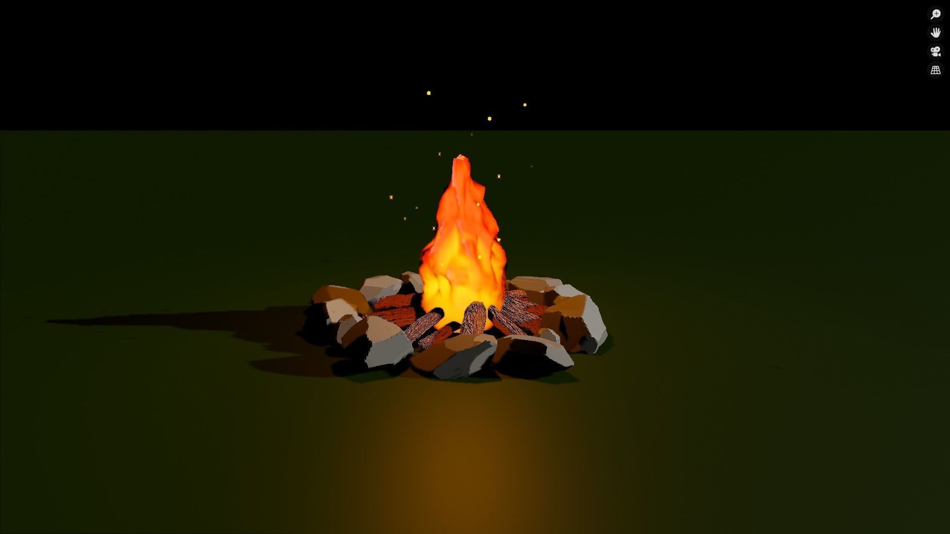 Campfire 3D model_3