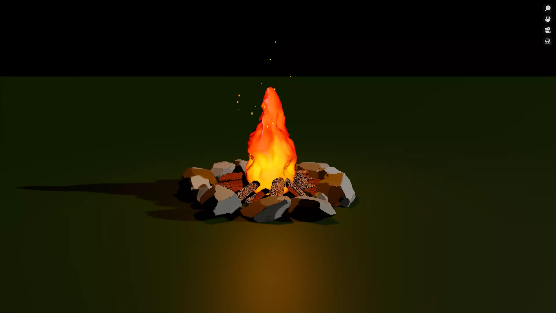 Campfire 3D model_0
