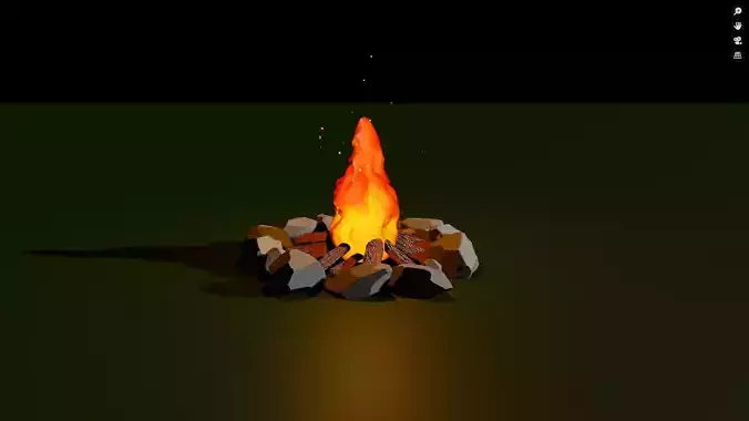 Campfire 3D model