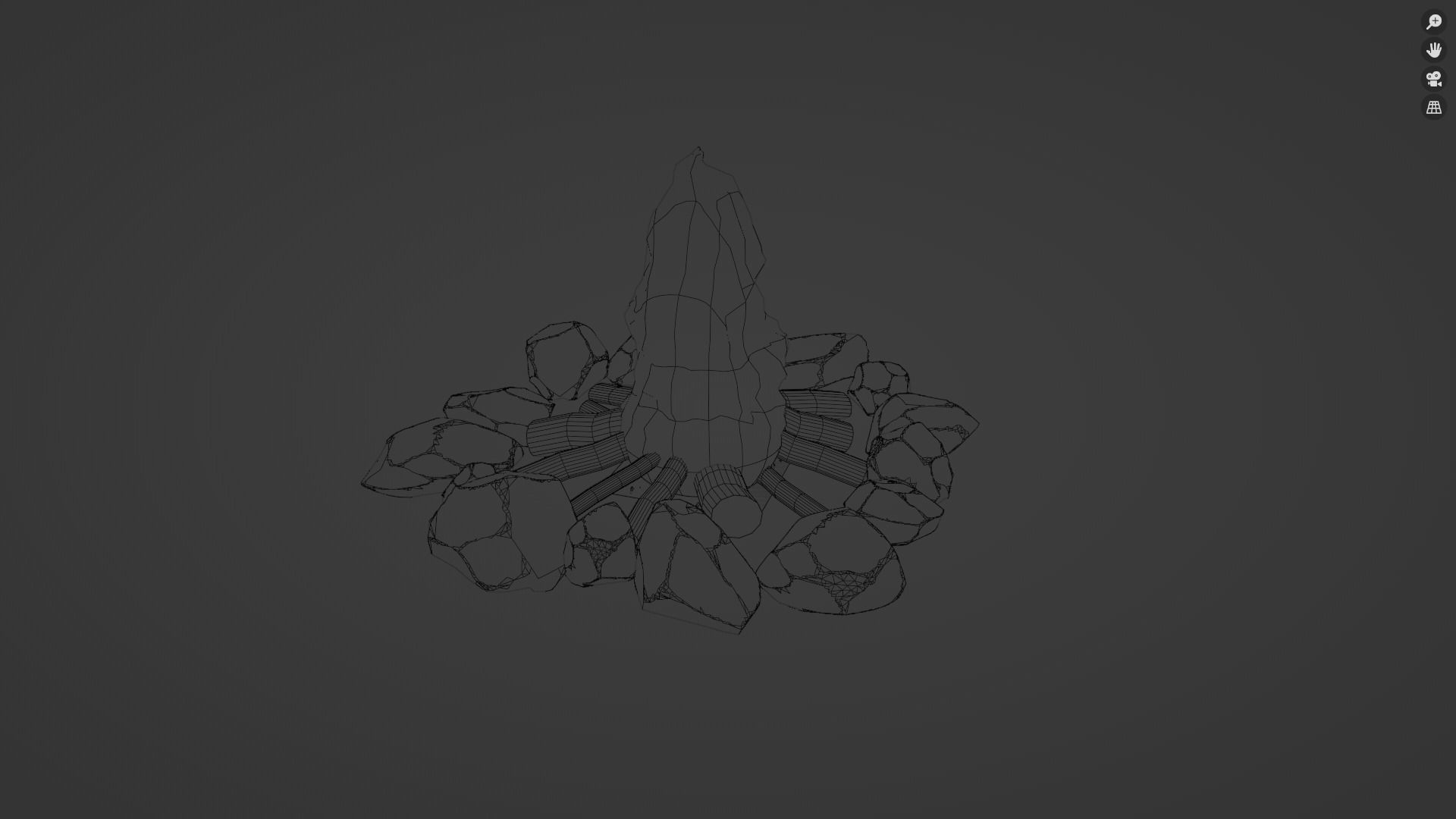 Campfire 3D model_10