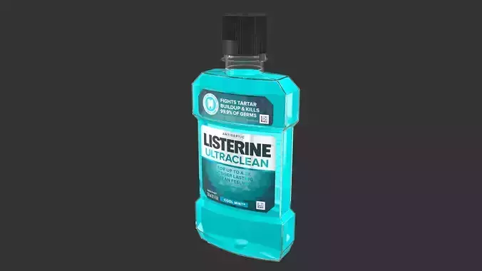 Listerine Ultraclean Mouthwash 250ml 3D model