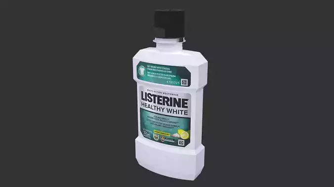 Listerine Healthy White Mouthwash 250ml 3D model