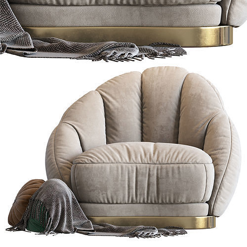 Olympia Armchair 3D model 4