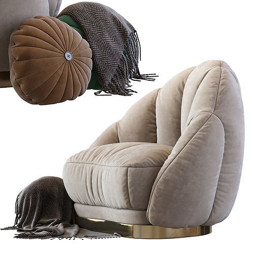 Olympia Armchair 3D model 2