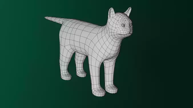 Low Poly Cat Base Mesh