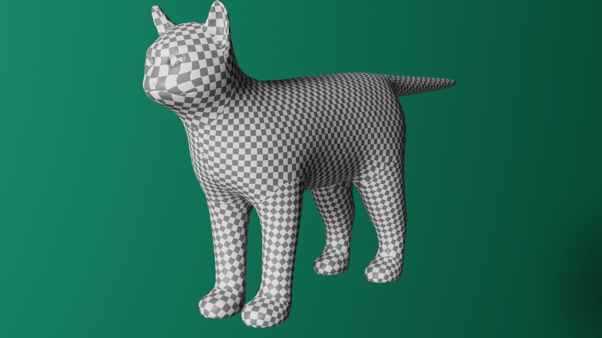 Low Poly Cat Base Mesh Low-poly 3D model_4