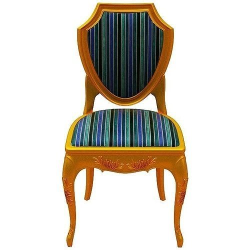Classical Dining chair Low-poly 3D model