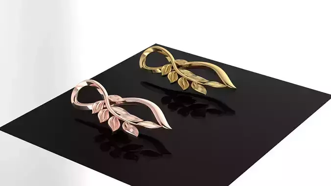 leaf pendant twist 3D print model