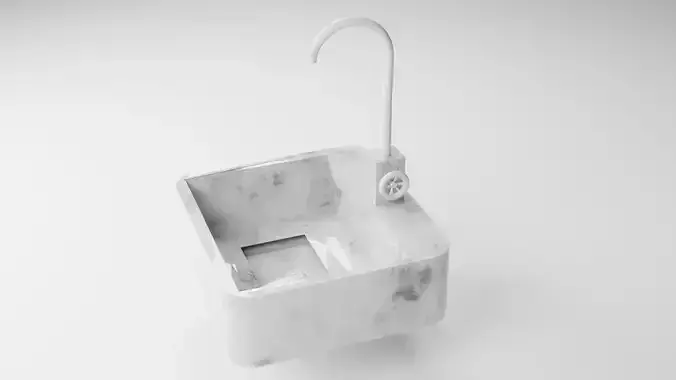 Tap modeling Low-poly 3D model