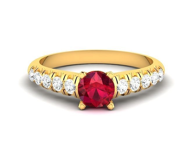 Solitaire Engagement Wedding Women Ring 3dm Render Detail  3D print model