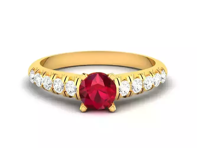 Solitaire Engagement Wedding Women Ring 3dm Render Detail  3D print model