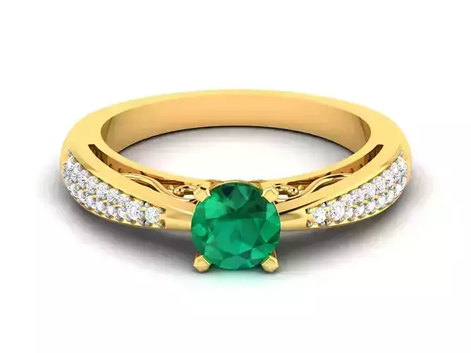 Solitaire Engagement Wedding Women Ring 3dm Render Detail 