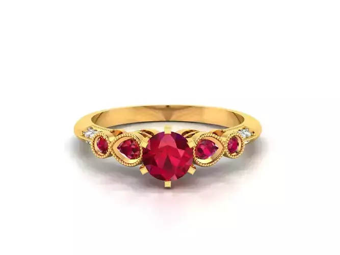 Solitaire Engagement Wedding Women Ring 3dm Render Detail 