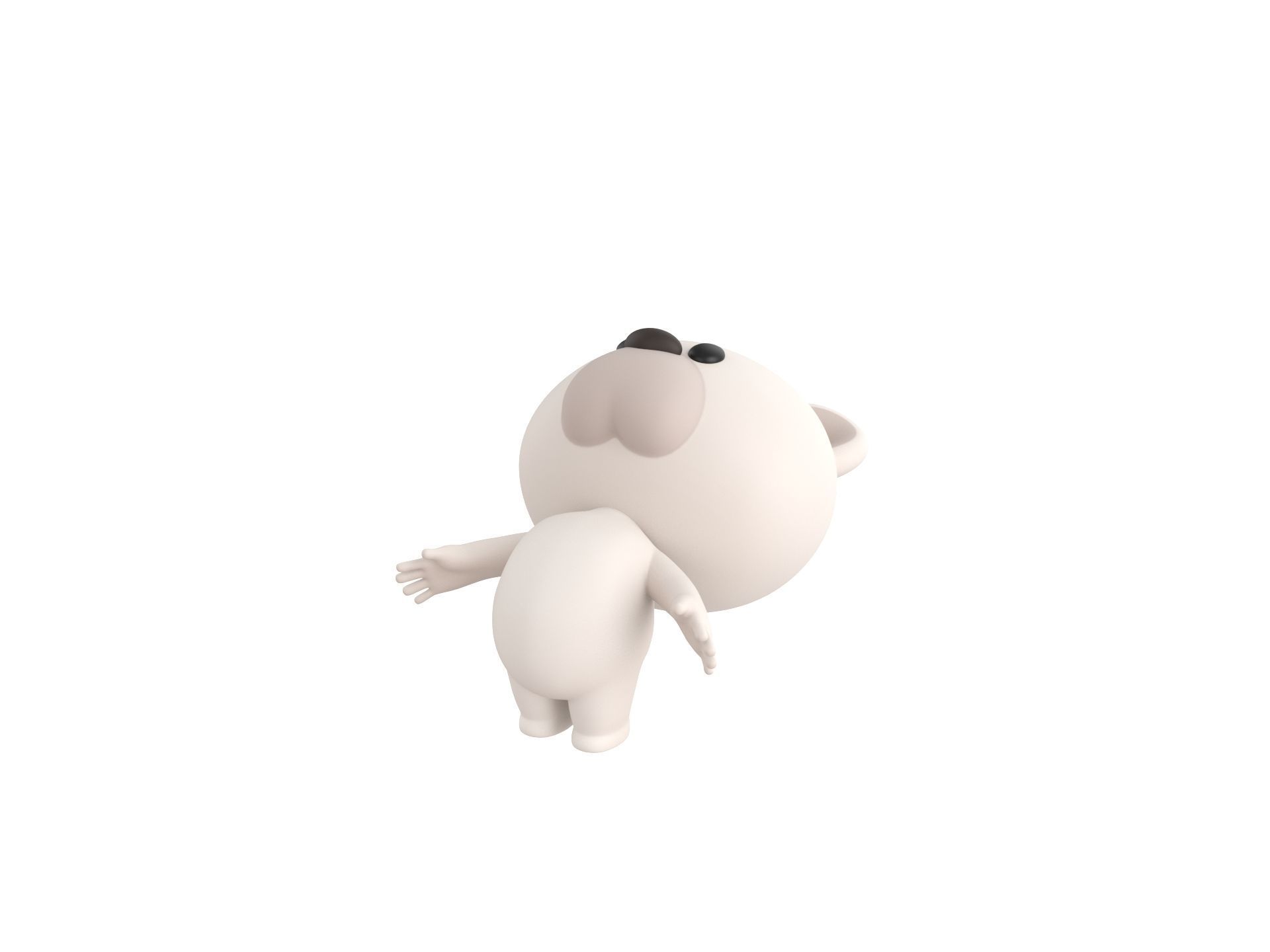 Character180 Rigged Polar Bear 3D model_5