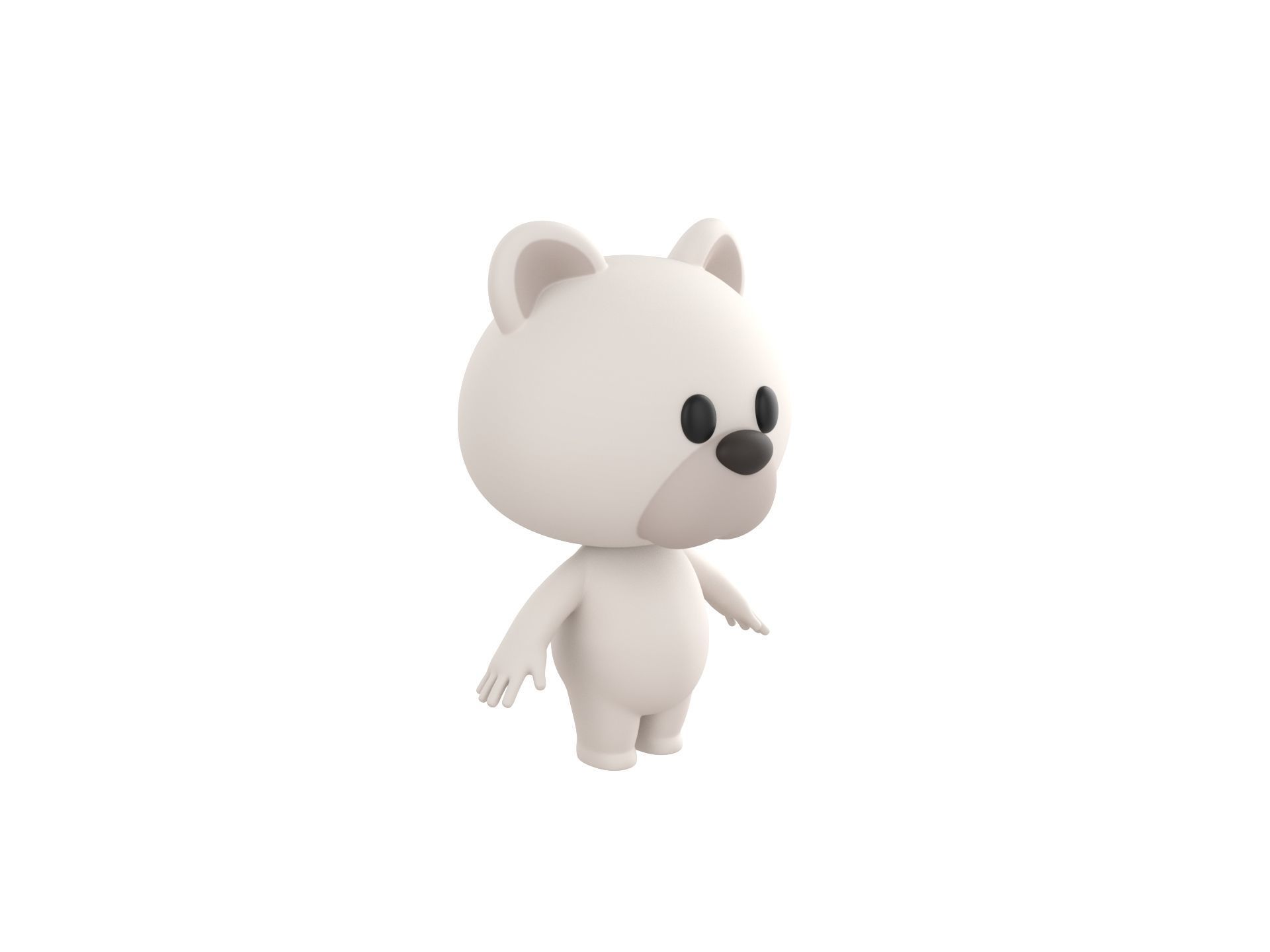 Character180 Rigged Polar Bear 3D model_9