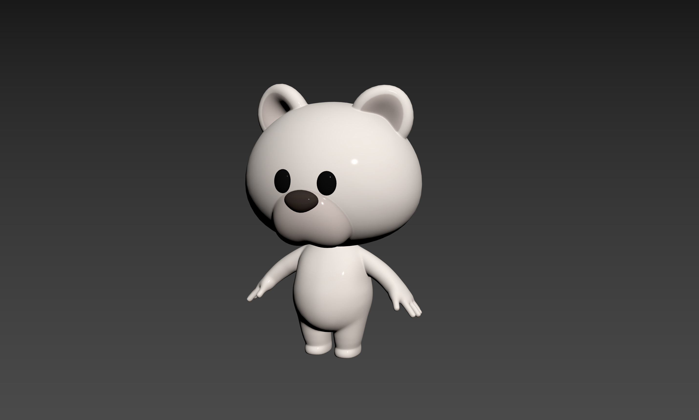 Character180 Rigged Polar Bear 3D model_17