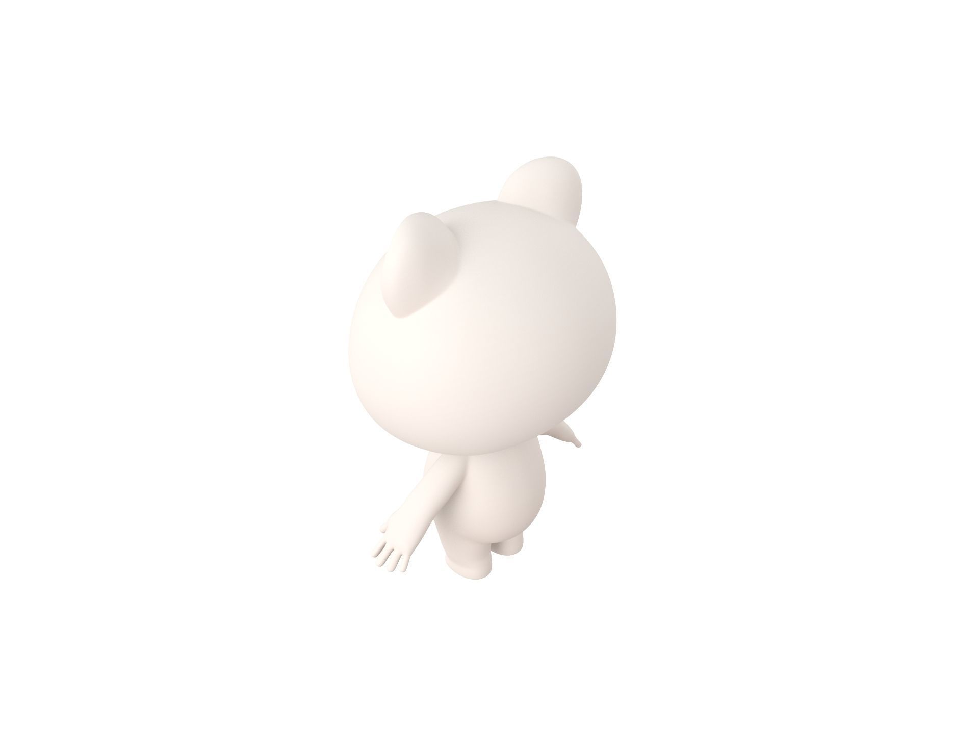 Character180 Rigged Polar Bear 3D model_13