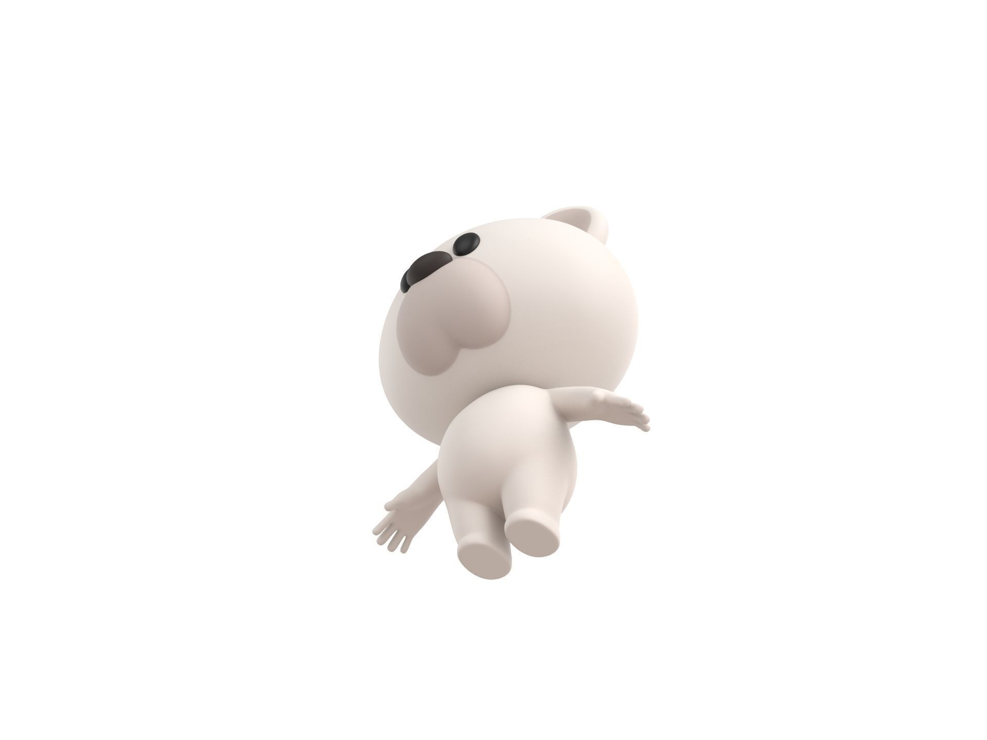Character180 Rigged Polar Bear 3D model_16