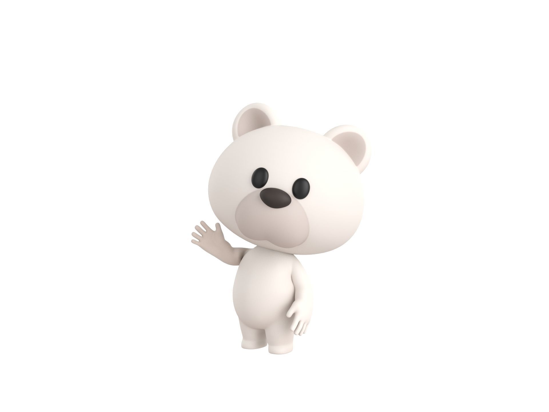 Character180 Rigged Polar Bear 3D model_6