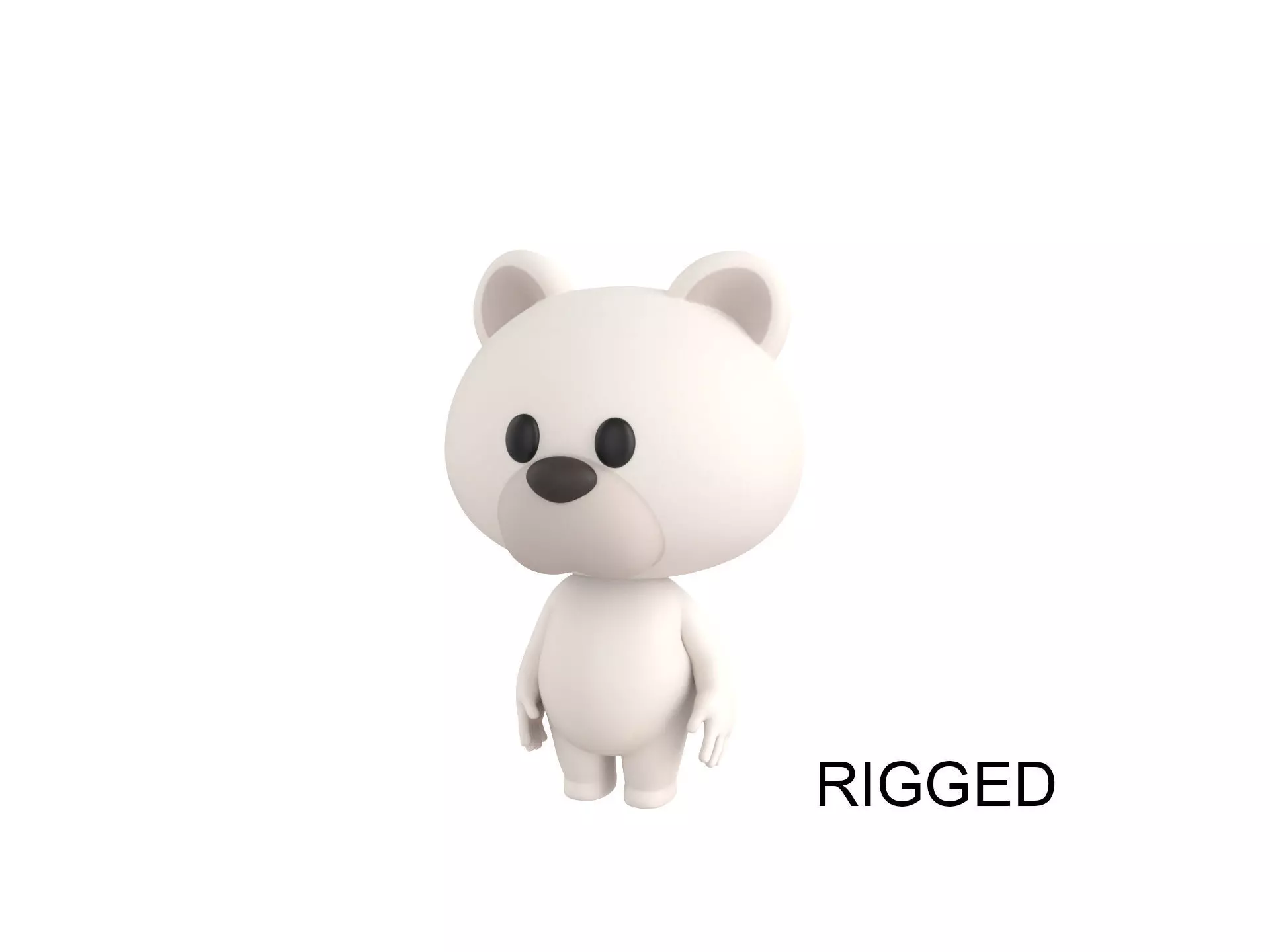 Character180 Rigged Polar Bear 3D model_0