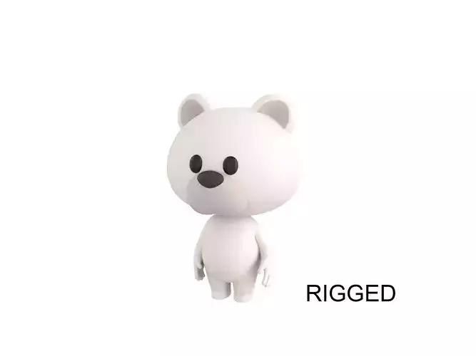 Character180 Rigged Polar Bear 3D model