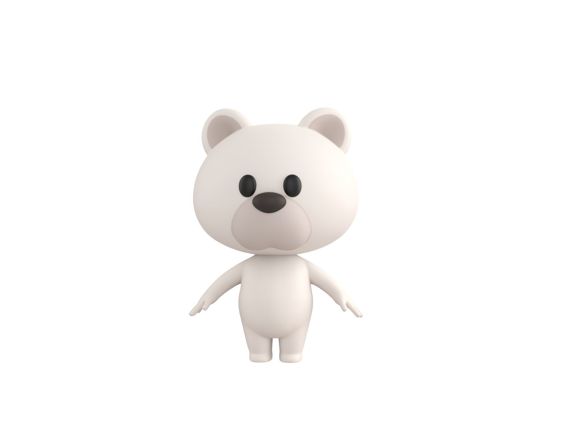 Character180 Rigged Polar Bear 3D model_8