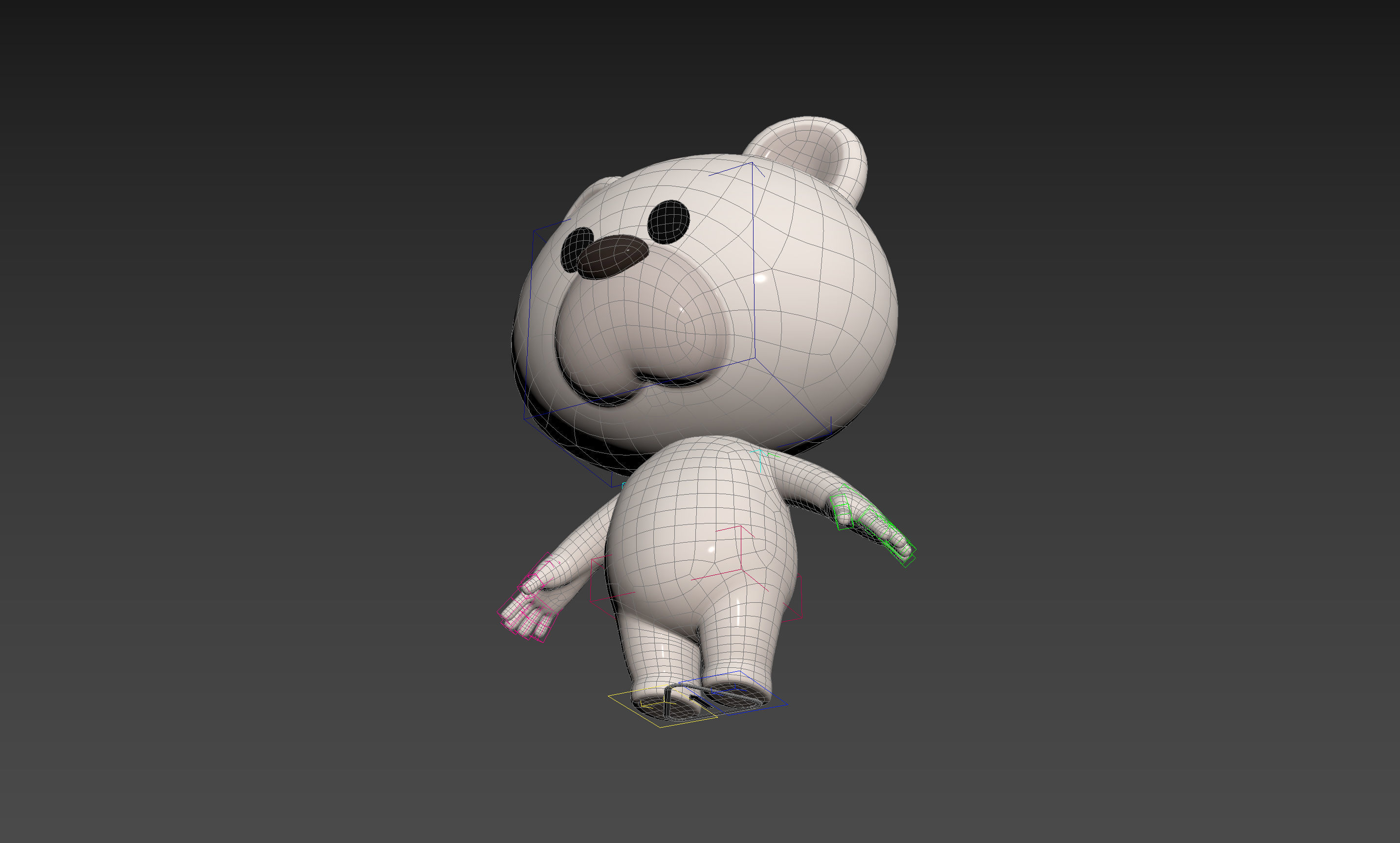 Character180 Rigged Polar Bear 3D model_37