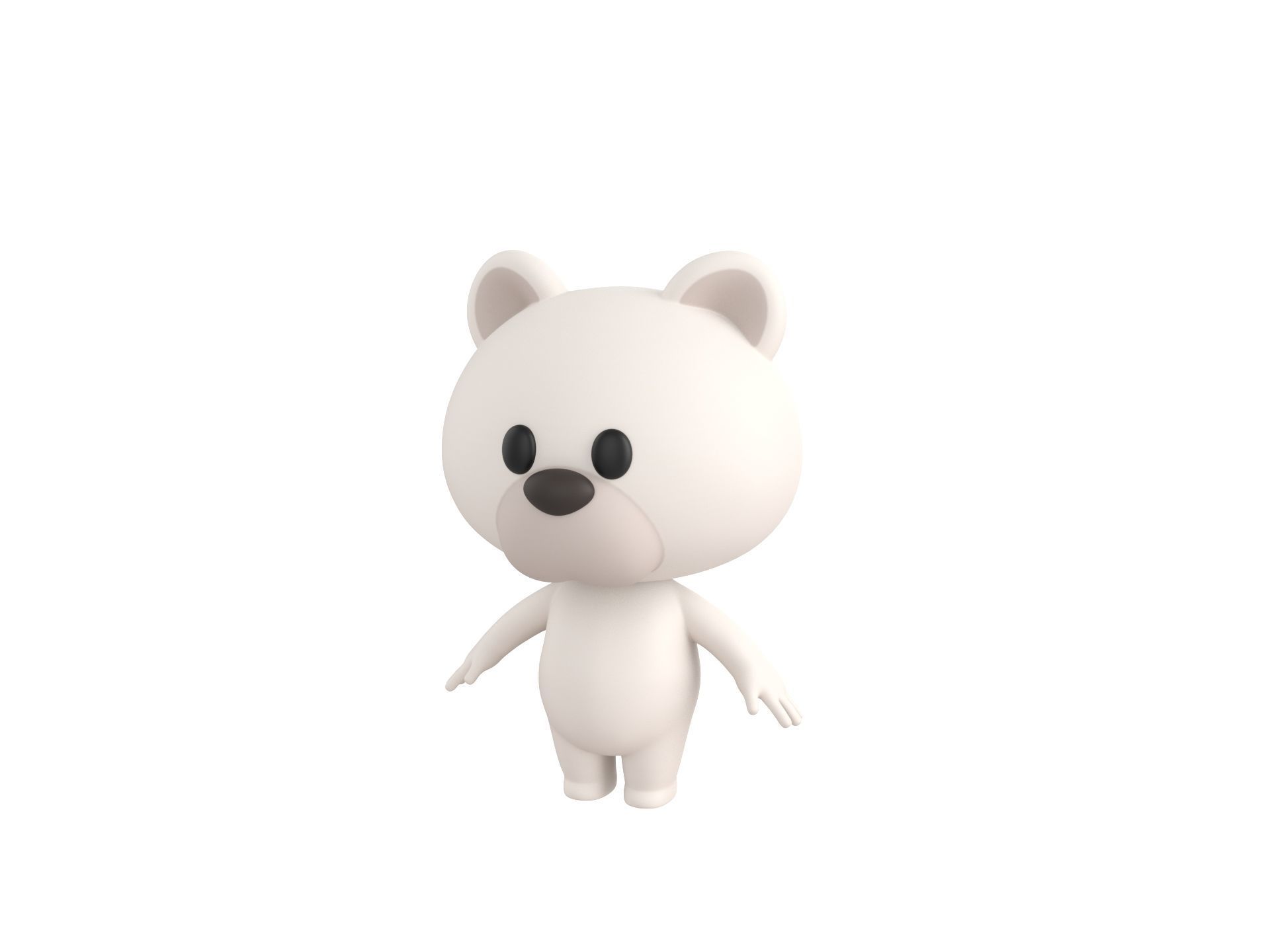 Character180 Rigged Polar Bear 3D model_2