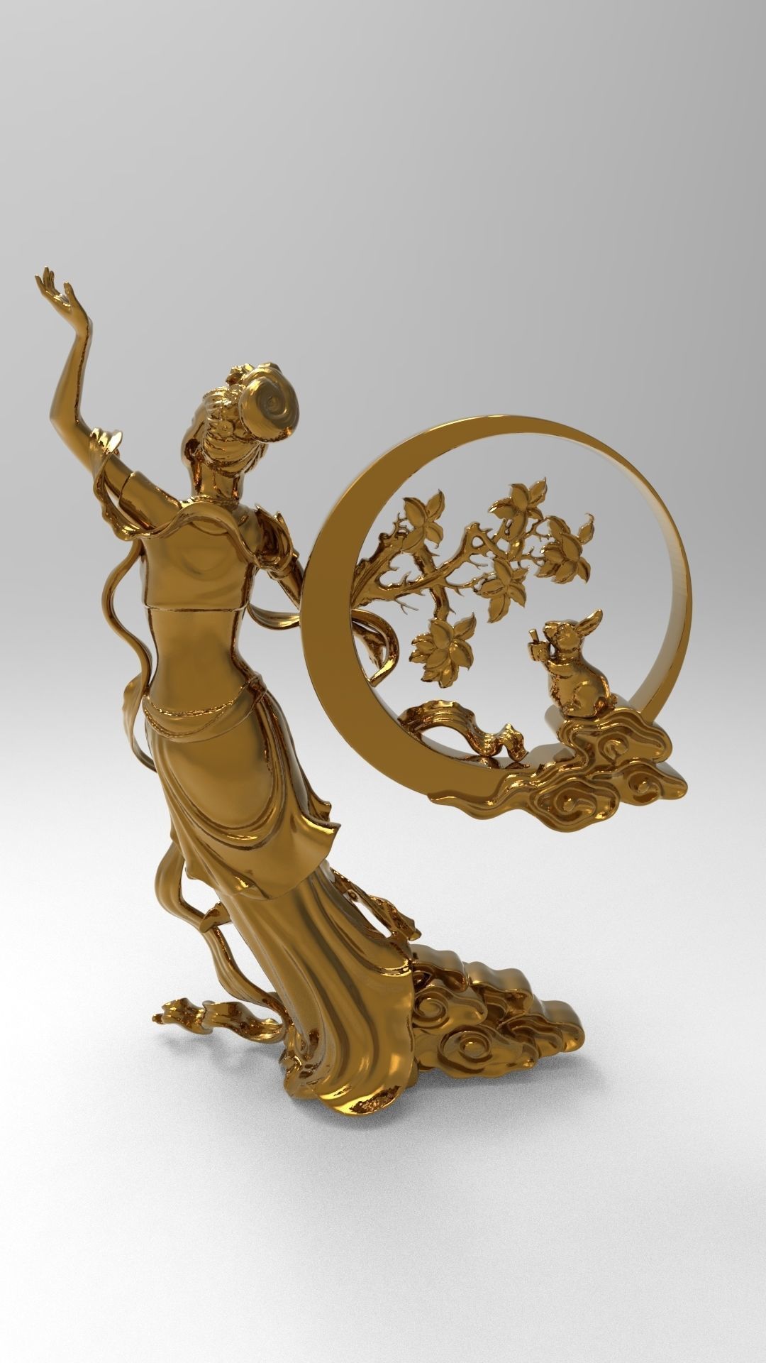 Chang e the Chinese goddess of the Moon mythology 3D print model_16