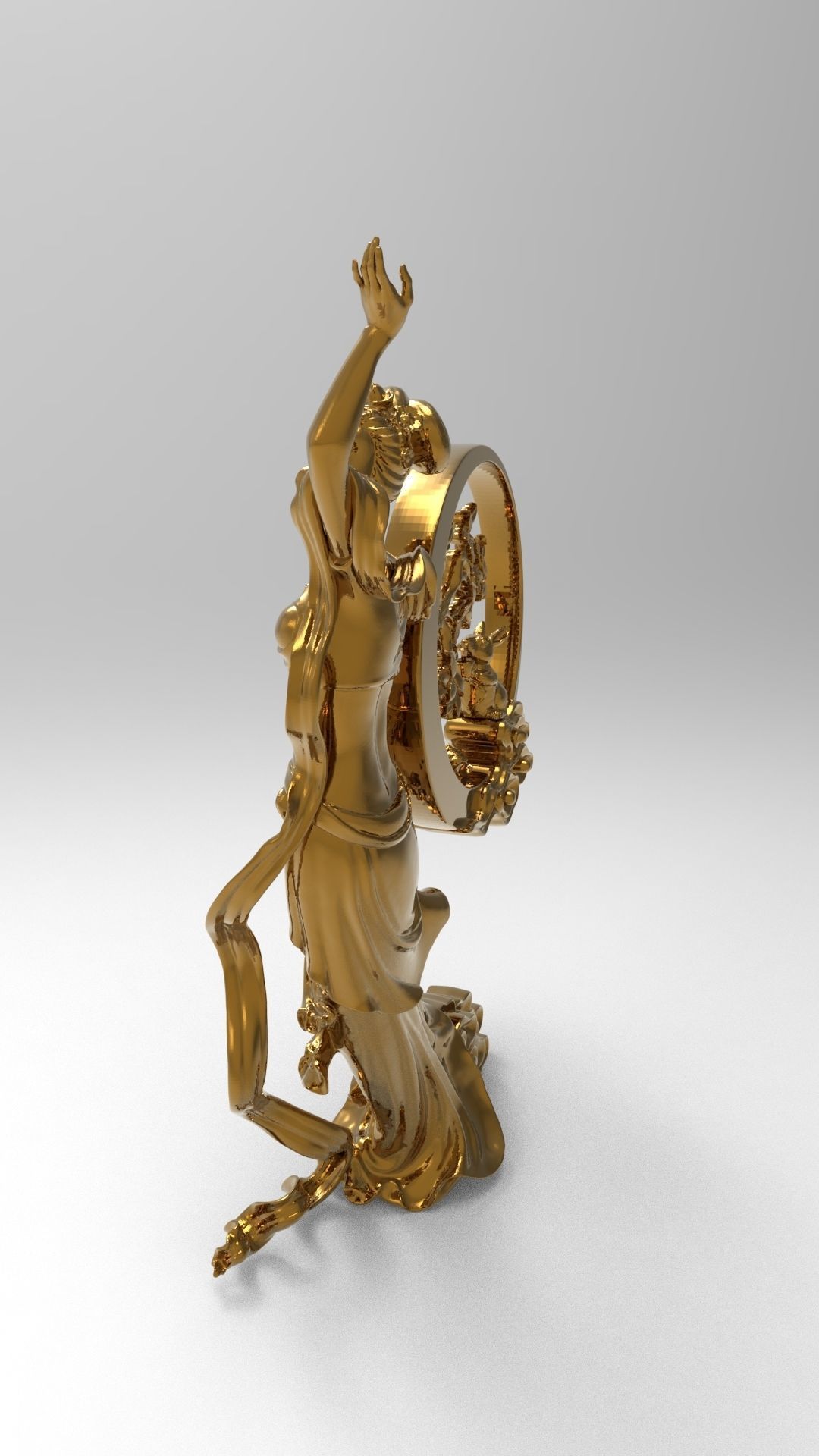 Chang e the Chinese goddess of the Moon mythology 3D print model_9