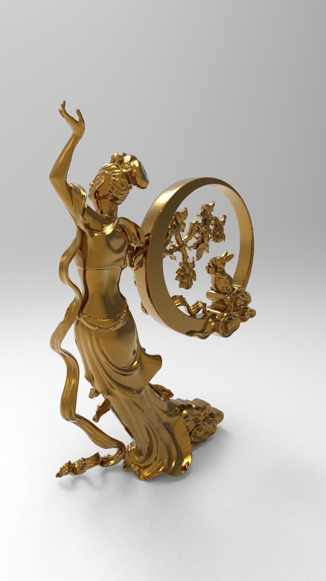 Chang e the Chinese goddess of the Moon mythology 3D print model_12