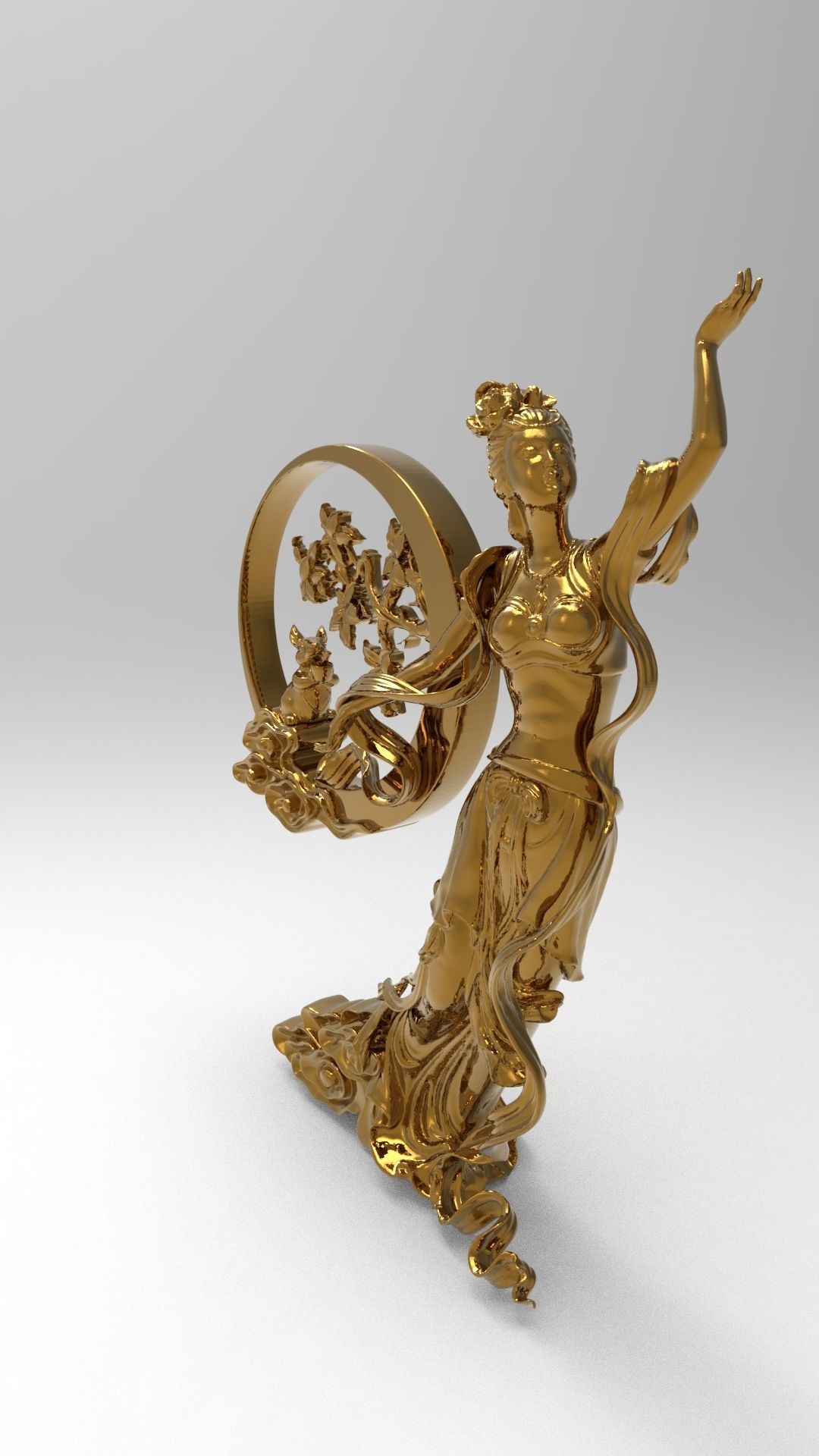 Chang e the Chinese goddess of the Moon mythology 3D print model_3