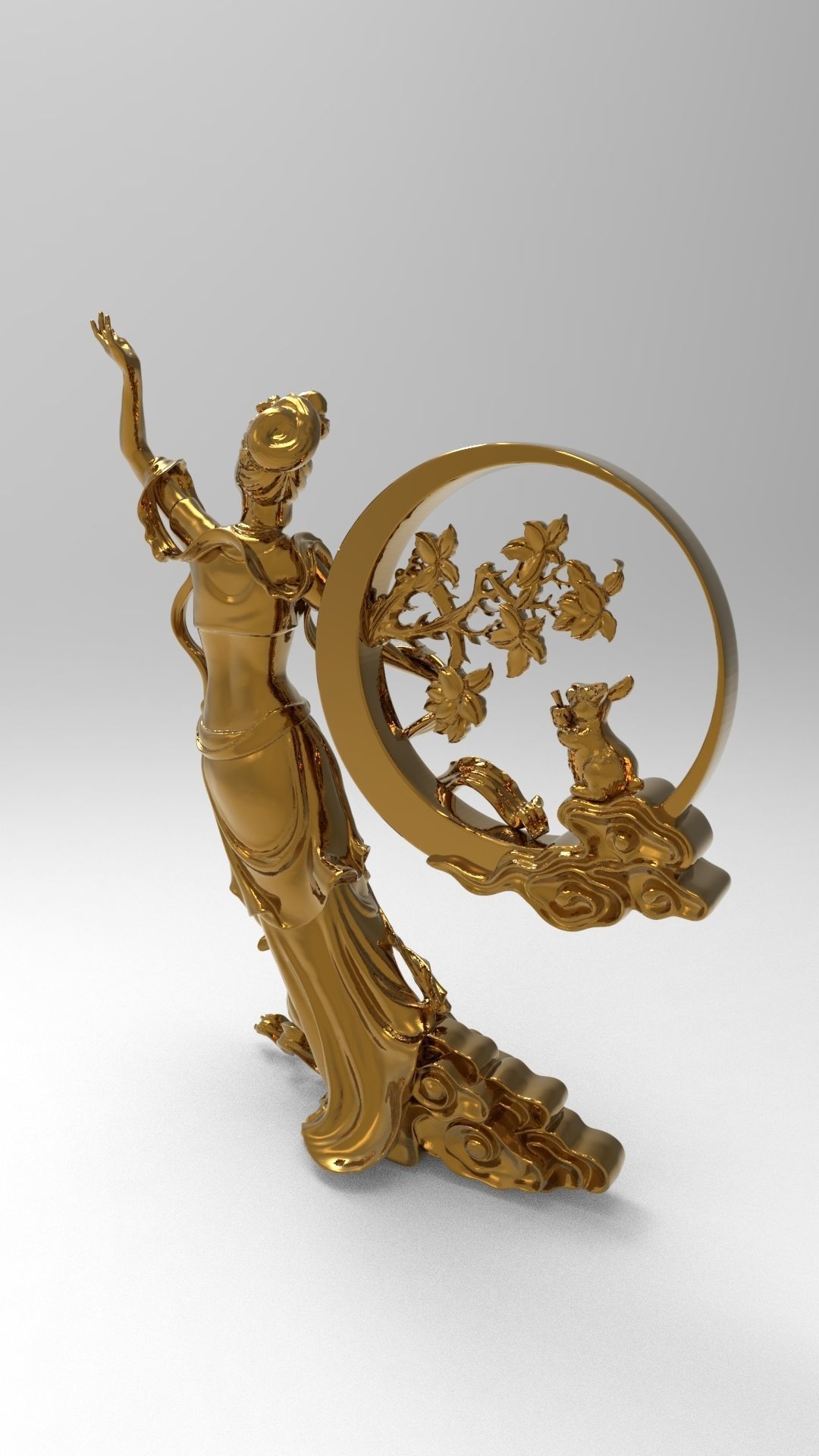 Chang e the Chinese goddess of the Moon mythology 3D print model_22