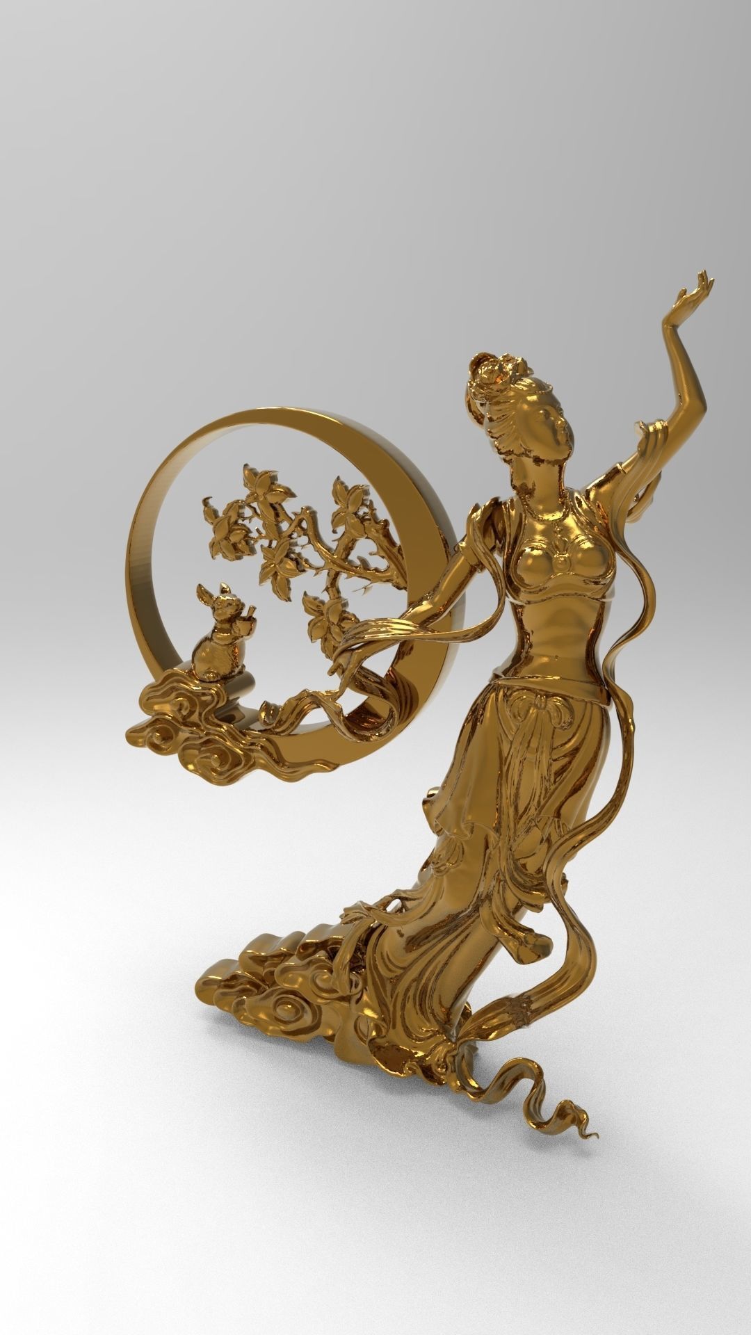 Chang e the Chinese goddess of the Moon mythology 3D print model_15