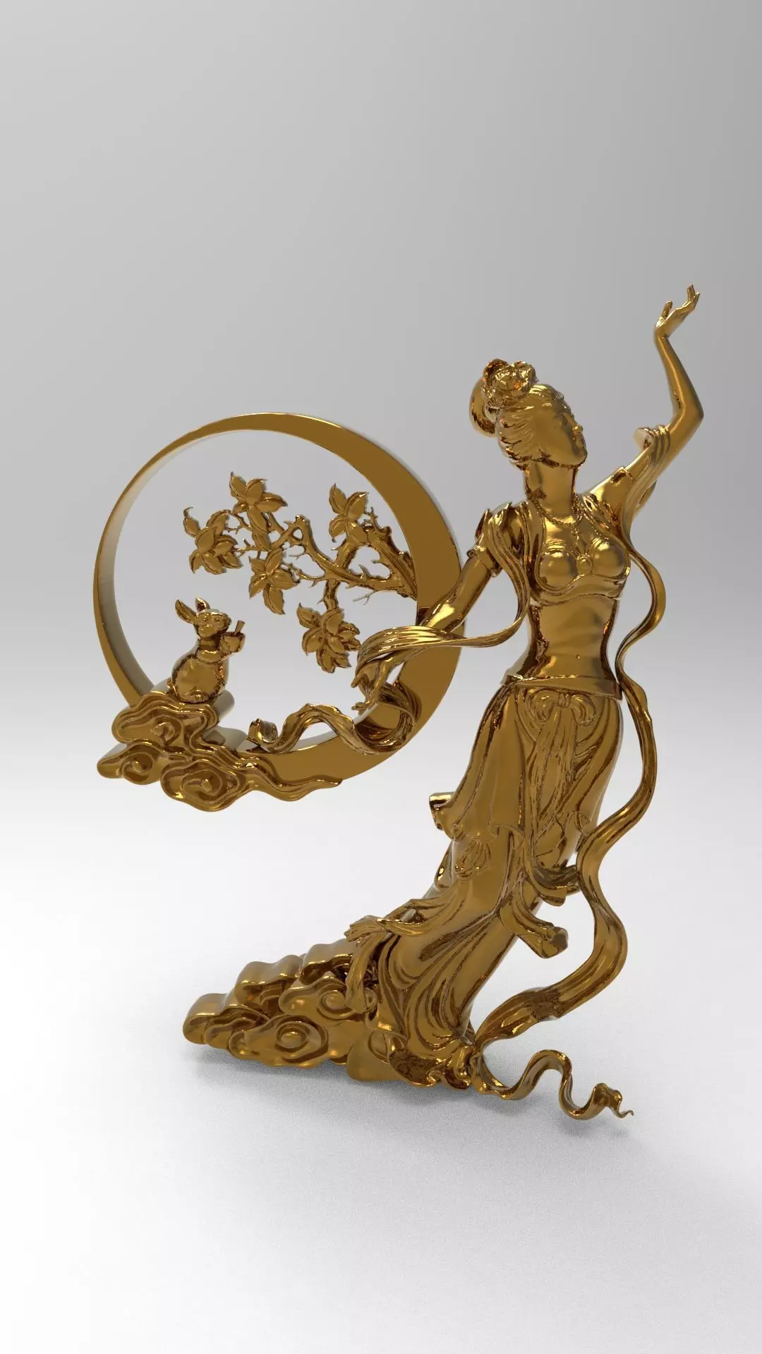 Chang e the Chinese goddess of the Moon mythology 3D print model_0