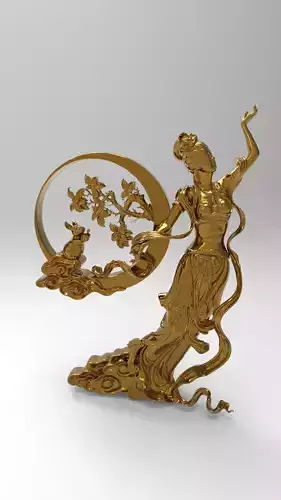 Chang e the Chinese goddess of the Moon mythology 3D print model