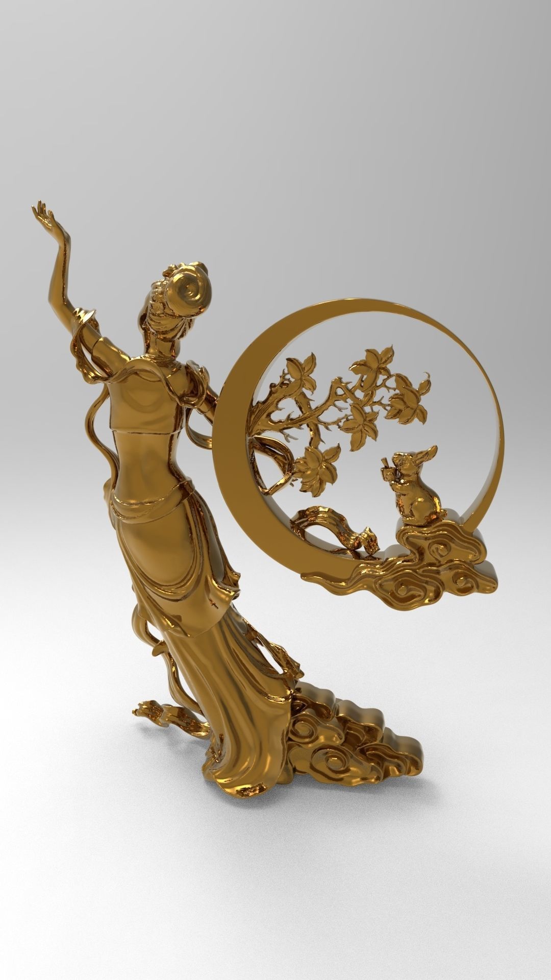 Chang e the Chinese goddess of the Moon mythology 3D print model_18