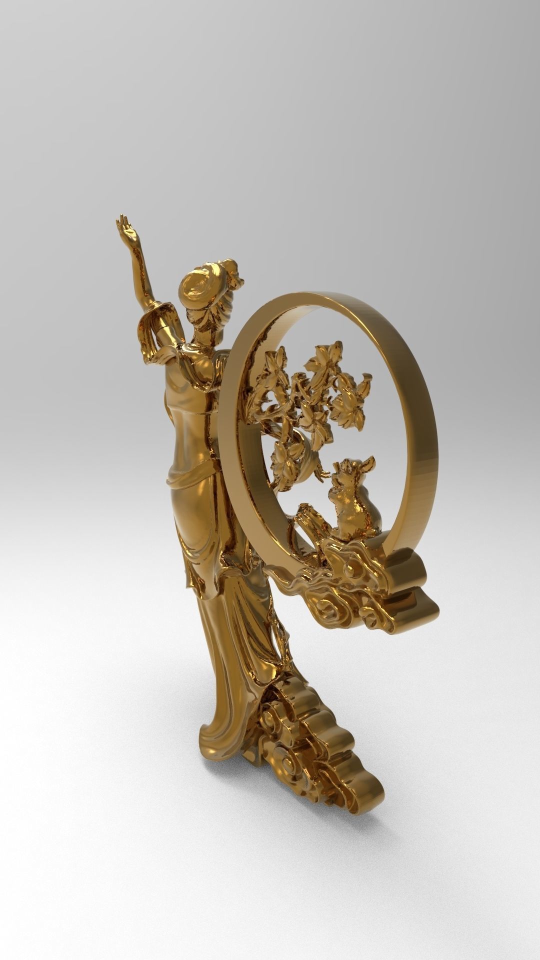 Chang e the Chinese goddess of the Moon mythology 3D print model_23