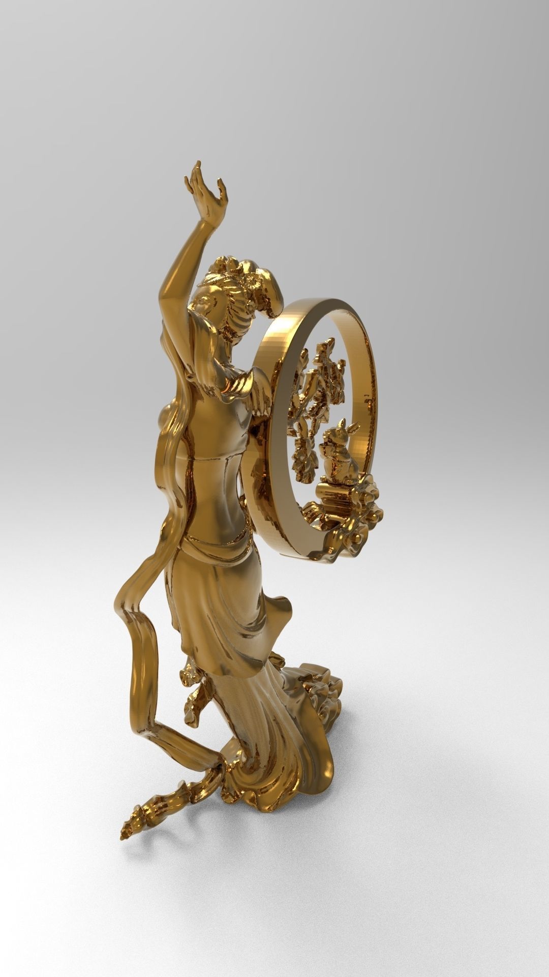 Chang e the Chinese goddess of the Moon mythology 3D print model_10