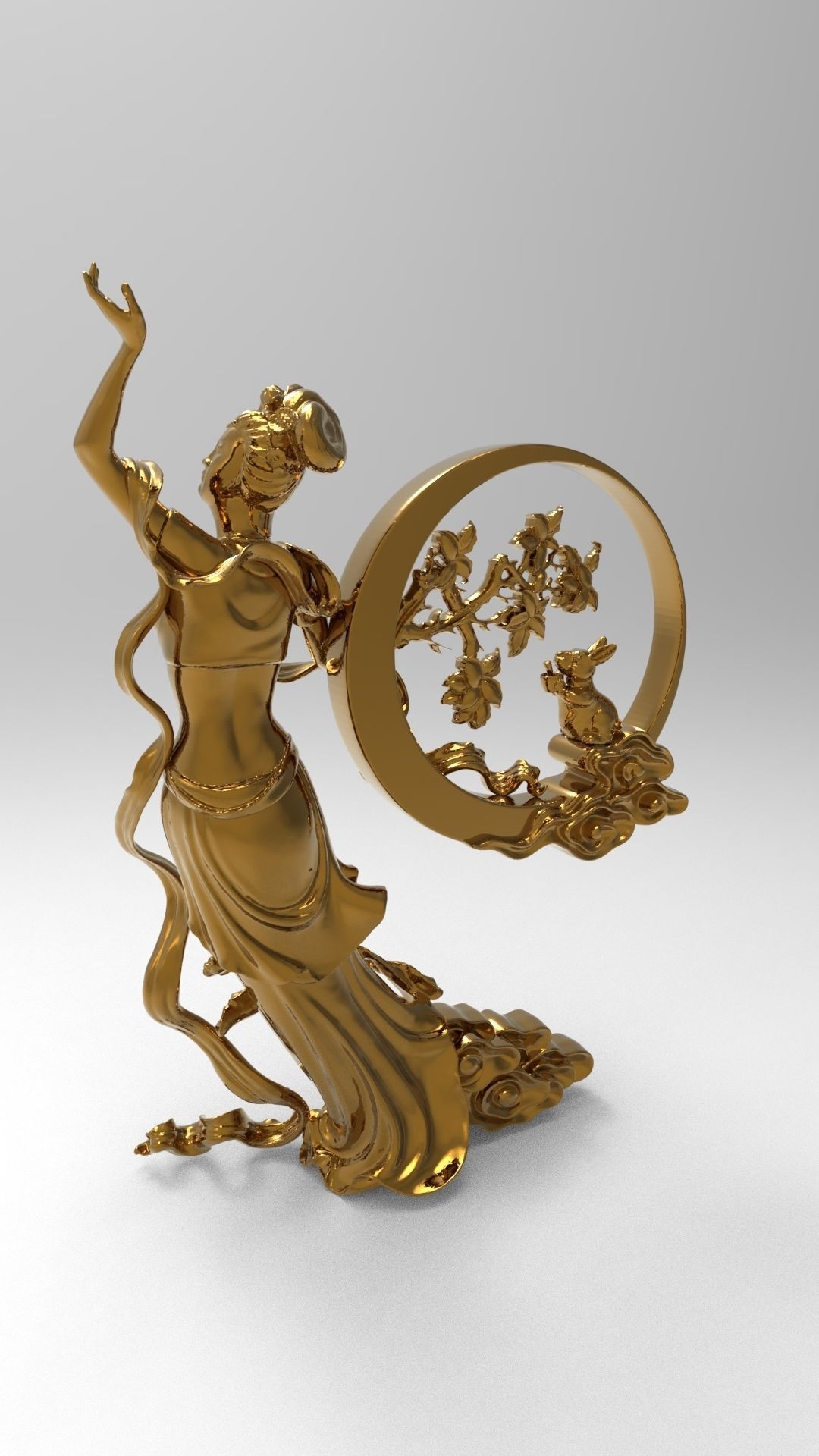 Chang e the Chinese goddess of the Moon mythology 3D print model_13
