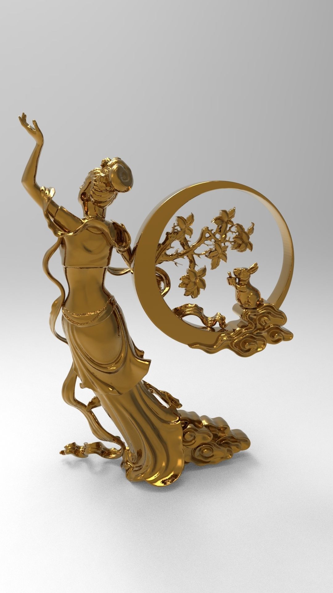 Chang e the Chinese goddess of the Moon mythology 3D print model_14