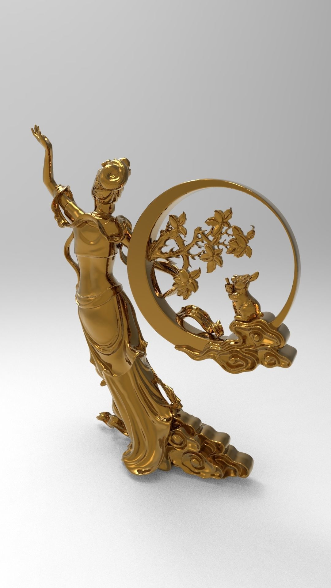 Chang e the Chinese goddess of the Moon mythology 3D print model_20