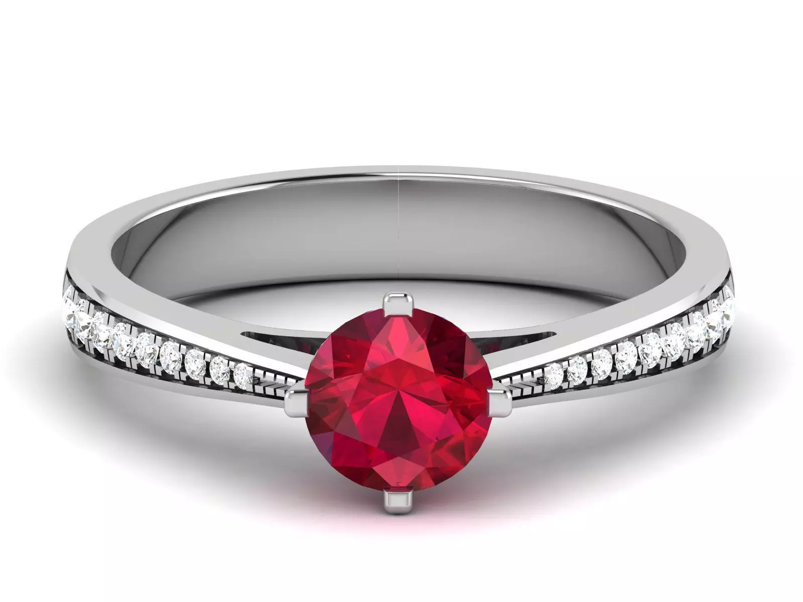 Solitaire Engagement Wedding Ring 3dm Render Detail  3D print model_0