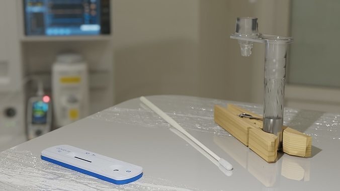 Covid-19 test-kit 3D model