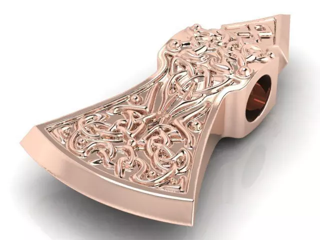 Viking Ax Pendant 3D print model 3D print model_0