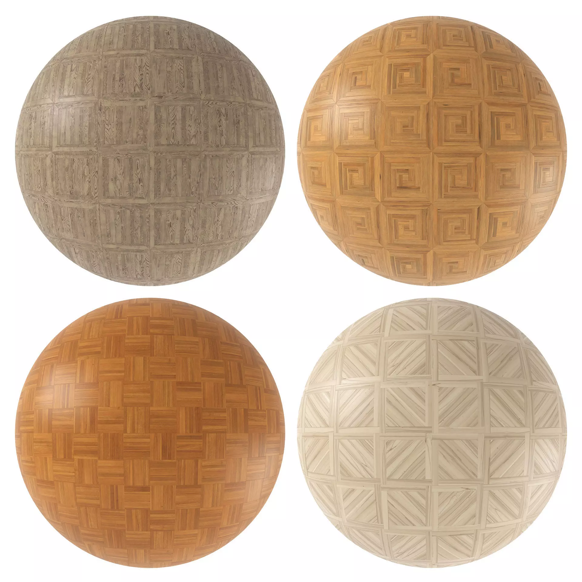 Parquet - Laminate - Wooden floor 4 in 1 3D model_0