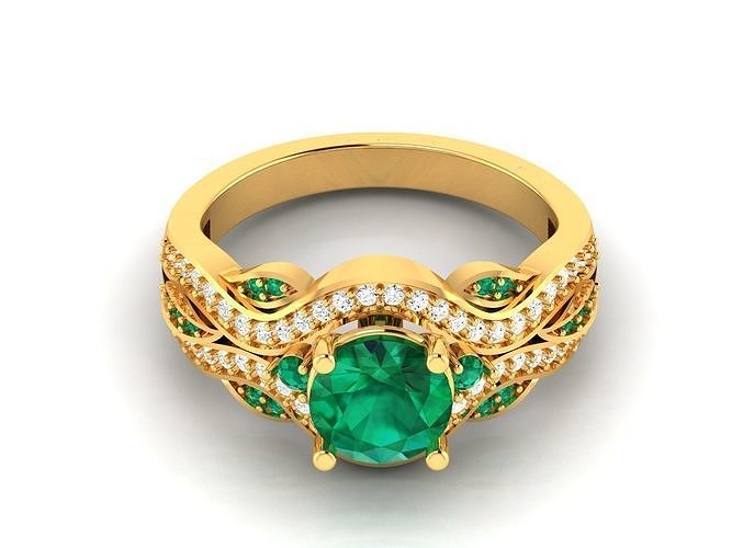 Solitaire Engagement Wedding Ring 3dm Render Detail  3D print model