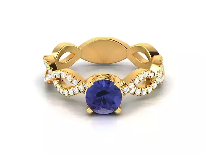 Solitaire Engagement Wedding Ring 3dm Render Detail 